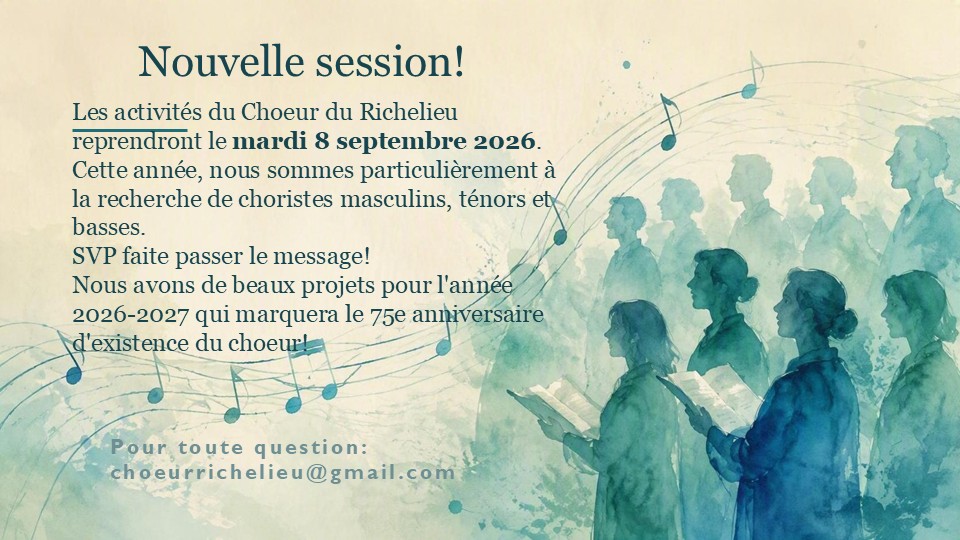 Recrutement choristes août 2026